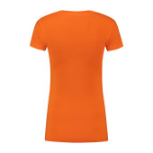 L&S T-shirt Crewneck cot/elast SS for her orange L