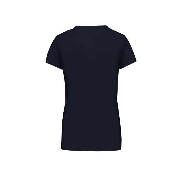 Dames T-shirt V-hals Korte Mouwen Navy XL