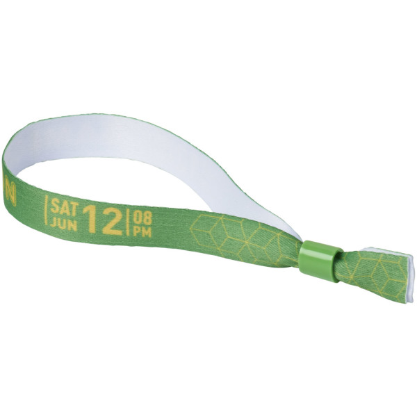 Et polsband met 1 zijde sublimatie met kunststof sluiting - Groen