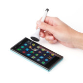 Balpen met stylus en schermcleaner. Balpen met stylus en schermcleaner.
