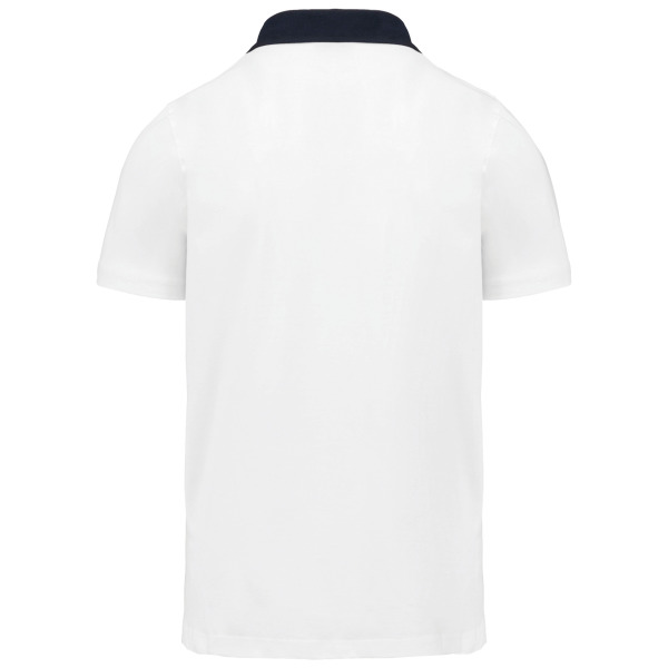 Tweekleurige herenpolo jersey White / Navy 3XL