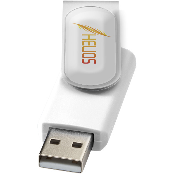 Rotate-doming USB 4GB - Wit/Zilver