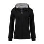 L&S Heavy Sweater Hooded Cardigan for her black L