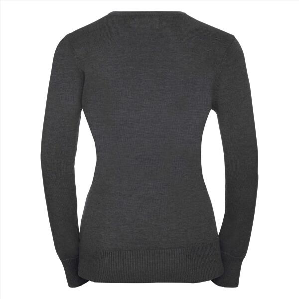 RUS Ladies Crew Neck Knitted Pullover, Charcoal Marl, XS