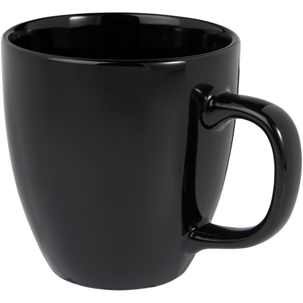 Moni 430 ml ceramic mug - Solid black