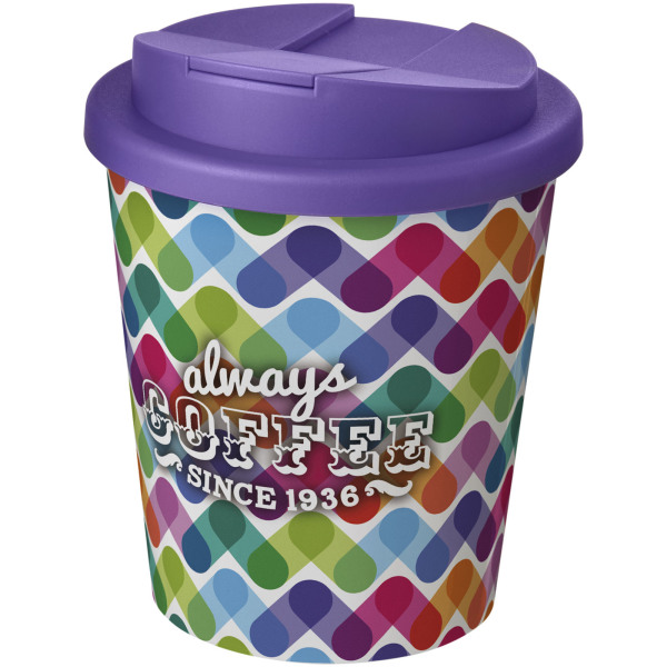 Brite-Americano® Espresso 250 ml tumbler with spill-proof lid - White/Purple