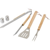 Nylon (600D) schort met barbecue set Hugo zwart