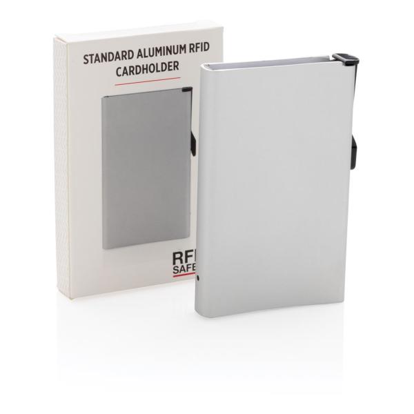 Standaard aluminum RFID kaarthouder, zilver