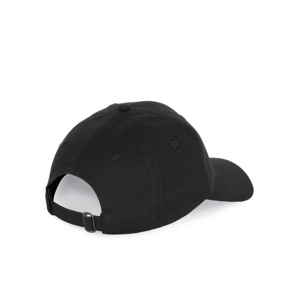 6-Panel-Kappe aus recycelter Baumwolle Black One Size