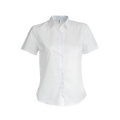 Ladies' short-sleeved cotton/elastane shirt