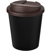 Americano® Espresso Eco 250 ml gerecyclede beker met knoeibestendig deksel - Zwart/Bruin
