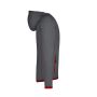 Men's Hooded Fleece - carbon/red - S