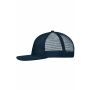 MB6240 6 Panel Flat Peak Cap - navy/navy - one size