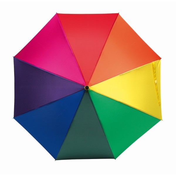 Automatisch te openen stormvaste paraplu WIND regenboog
