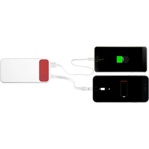 Powerbank SILICON VALLEY - rood, wit