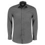 Long Sleeve Tailored Poplin Shirt, Graphite Grey, 20, Kustom Kit