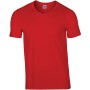 Premium Cotton Adult V-neck T-shirt Red S