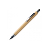 Balpen New York bamboe met stylus - Zwart