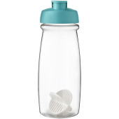 H2O Active® Pulse 600 ml shaker drikkeflaske - Aquablå/Transparent