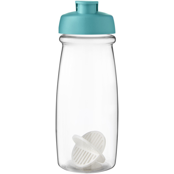 H2O Active® Pulse 600 ml shaker bottle - Aqua blue/Transparent