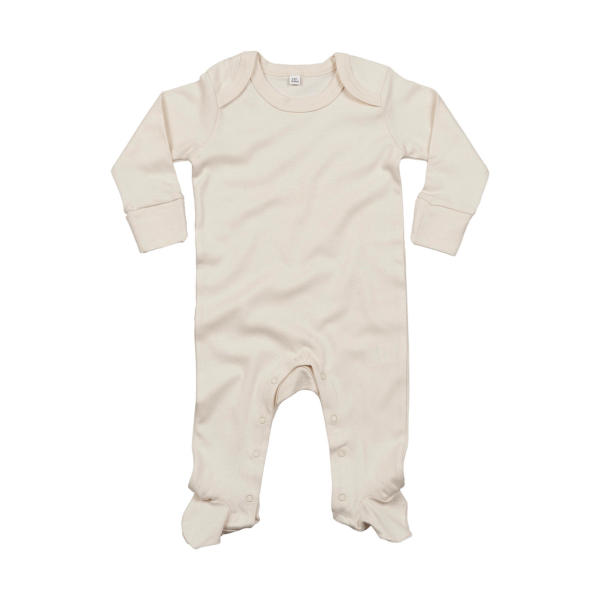 Baby Sleepsuit with Scratch Mitts - Organic Natural