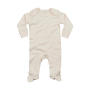 Baby Sleepsuit with Scratch Mitts - Organic Natural - 3-6