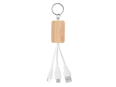 CLAUER - 3-in-1 bamboe oplaadkabels