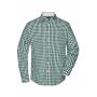 Men's Checked Shirt - forest-green/white - 3XL
