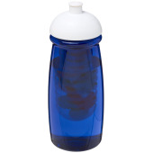 H2O Active® Pulse 600 ml bidon en infuser met koepeldeksel - Transparant blauw/Wit