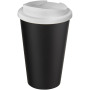 Americano® 350 ml tumbler with spill-proof lid - Solid black/White