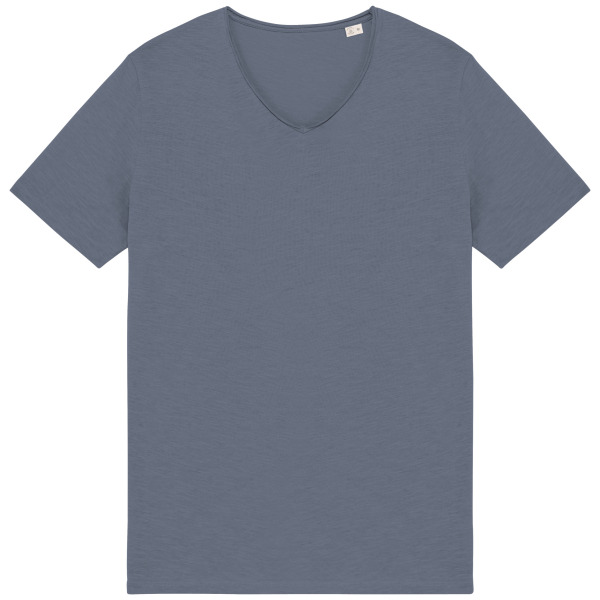 Slub heren T-shirt met onafgewerkte randen - 130 gr/m2 Mineral Grey S