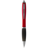 Nash kulspetspenna med färgad kropp och svart grepp - Röd/Svart
