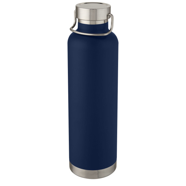 Thor 1  liter koper vacuüm geïsoleerde drinkfles - Donkerblauw