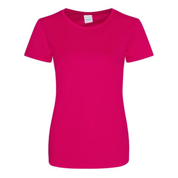 AWDis Ladies Cool Smooth T-Shirt, Hot Pink, XS, Just Cool
