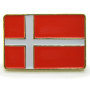 Denmark Metal Flag Pin (Rectangular)