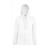 FOTL Lady-Fit L.weight Hooded Sweat Jacket, White, XS