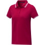 Amarago tipping damespolo met korte mouwen - Rood - XS