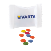 Flowpack met 5 gr. chococarletties 1-3 kleuren niet all over Flowpack met 5 gr. chococarletties 1-3 kleuren niet all over