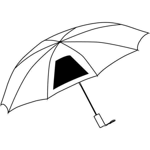 Automatisch te openen uit 3 secties bestaande paraplu, COVER - roze