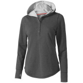 Reflex dames sweater met capuchon en 4 knopen Reflex dames sweater met capuchon en 4 knopen