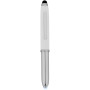 Xenon stylus ballpoint pen with LED light - White/Silver