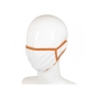 Herbuikbaar 3-laags gezichtsmasker full-colour all-over - Wit / Oranje