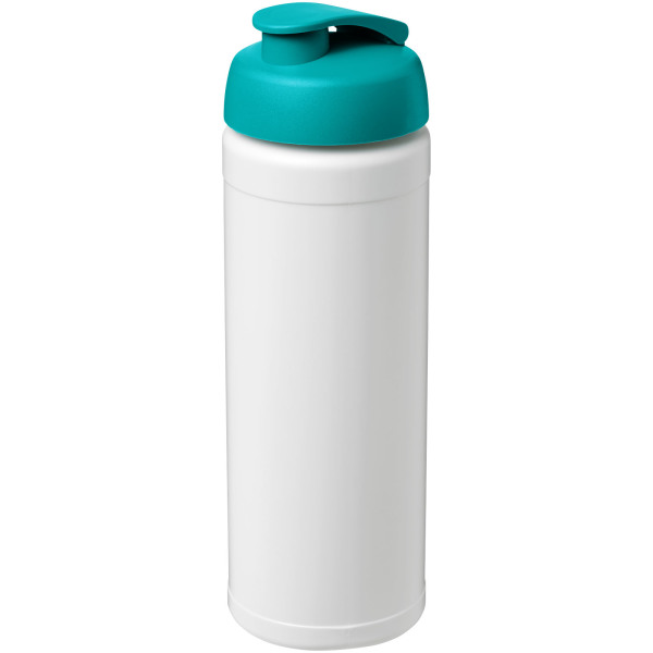 Baseline® Plus 750 ml flip lid sport bottle - White/Aqua