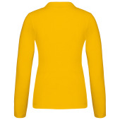 Piqué-damespolo lange mouwen Yellow 3XL