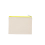 Tasje van canvaskatoen - middelgroot model Natural / Fluorescent Yellow One Size