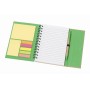 Notitieboekje van gerecycled papier met balpen MAGNY - groen, naturel