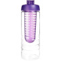 H2O Active® Treble 750 ml flip lid bottle & infuser - Transparent/Purple