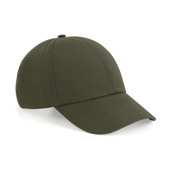 Organic Cotton 6 Panel Cap - Olive Green - One Size