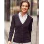 Ladies’ V-Neck Knitted Cardigan - Charcoal Marl - 3XL