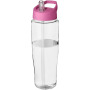 H2O Active® Tempo 700 ml sportfles met fliptuitdeksel - Transparant/Roze